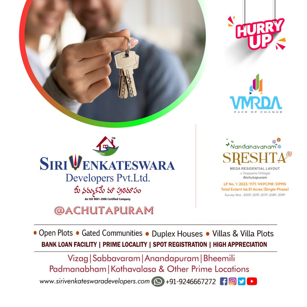 svdpl1's tweet photo. Ever wondered about the hidden treasures of Vizag's Achutapuram? Be prepared to be amazed by its sprawling plots, scenic views, and promising future. Discover the untold story now! #Vizag #Achutapuram #RealEstate #JanhviKapoor #YSJaganAgain #StockMarket #AndhraPadesh https://t.co/yAUIlOAPcH