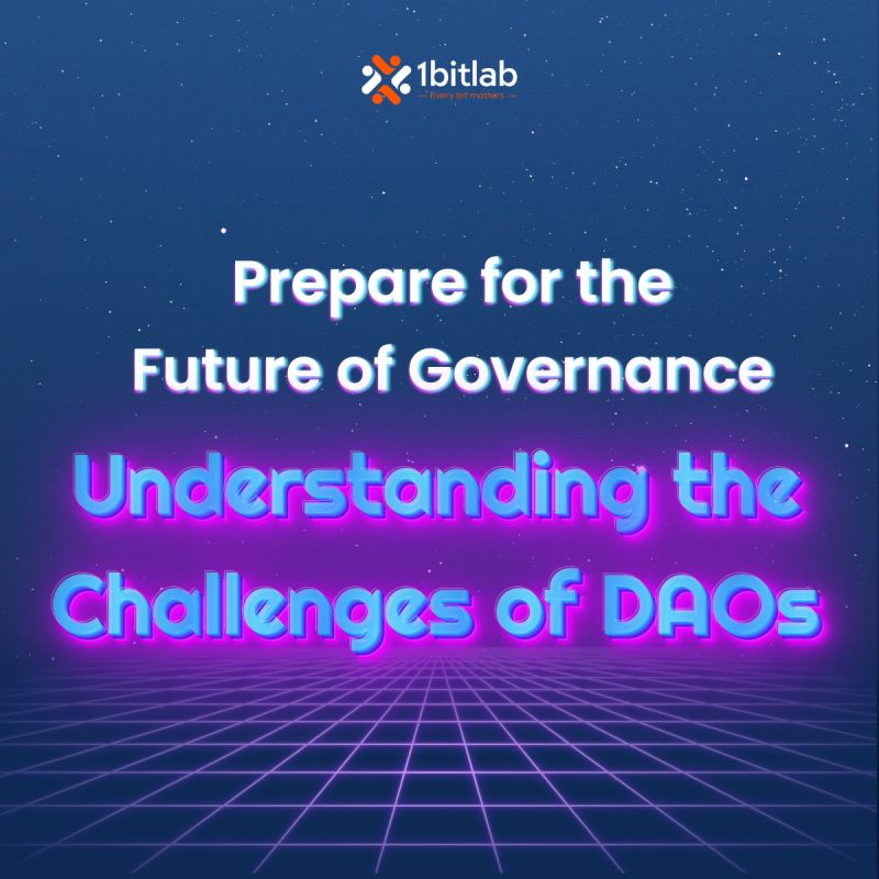 1bitlabtechjsc's tweet photo. 🔍Understanding the Challenges of DAOs 
Engaging with DAOs offers numerous advantages but also raises concerns. Understanding these aspects is crucial for both participants and observers.
Explore now: https://t.co/brckxk1gKZ
#DAO #Blockchain #Crypto #1bitlab https://t.co/kcU0e0dTIc