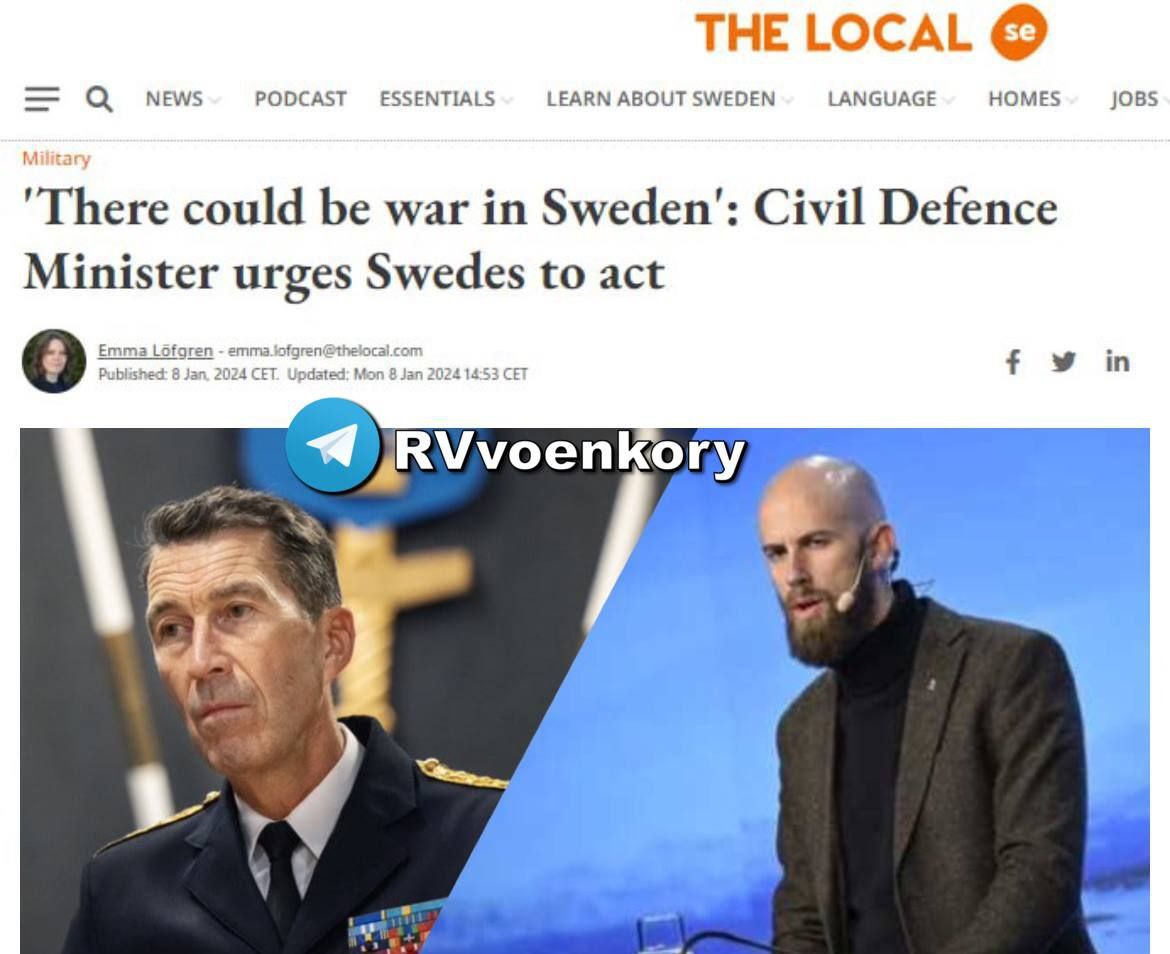 Megatron_ron's tweet image. BREAKING:

🇸🇪 All Swedish citizens must prepare for war

After officials of Germany and the Netherlands are now also calling for war in Sweden

All Swedish citizens must prepare for the fact that war may break out in the country - Commander-in-Chief of the Swedish Armed Forces…