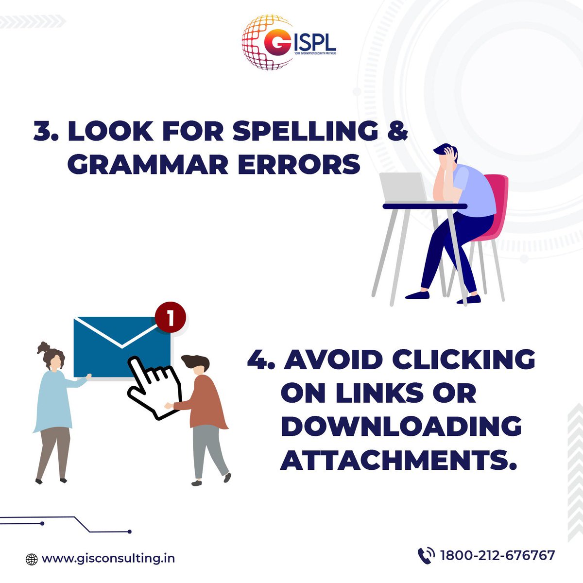 gispl_security's tweet photo. Stay alert, stay safe! Scammers are getting smarter every day. Learn how to identify phishing emails and safeguard your personal information. #GISPL #cybersecurity #phishing https://t.co/0TC7s5EuqN