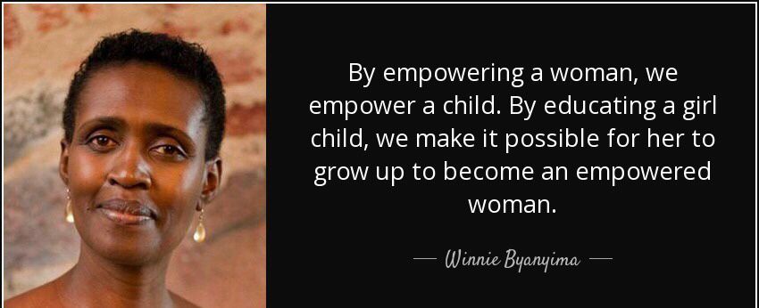 Today let's ponder over the thoughts expressed by @Winnie_Byanyima 
#EducationForGirls
 Educate a girl, enable her to grow into an empowered woman. Let's stay intentional in making education possible for girls  a pathway to power and freedom.
#EmpowerWomen @girlsalliance @CRVPF1