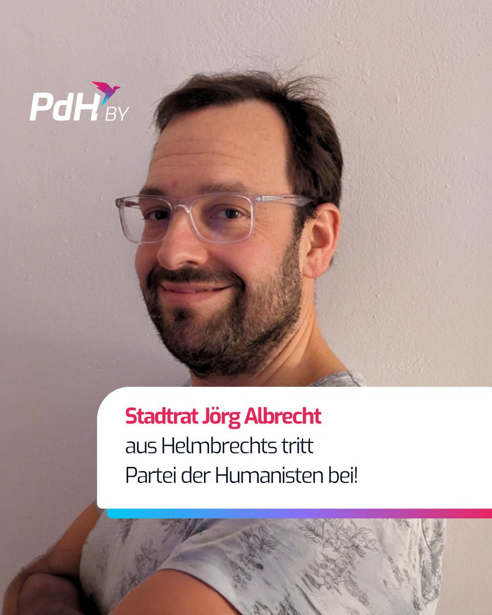 pdh_bayern's tweet photo. Jörg Albrecht, bisher parteilos im Stadtrat von Helmbrechts, ist bei uns Mitglied geworden, "weil das Programm der #PdH meinen Überzeugungen am ehesten entspricht und es wichtig ist, Bürgern eine kluge Alternative zu vorhandenen Parteien zu bieten."

Herzlich willkommen Jörg! https://t.co/vZbQ8CQqXB