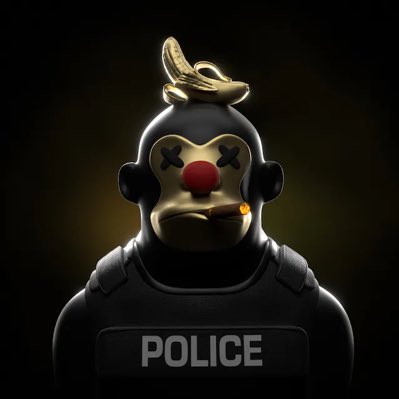 #NewProfilePic Had to be done. I’m a big fan of police Apes so when I got a chance to trade on @KroganSwap I took it. Find me a better Police Banana Head @EAPESCLUB Actually don’t bother… it’s the only one in the collection 😇 #MultiversX #EGLD