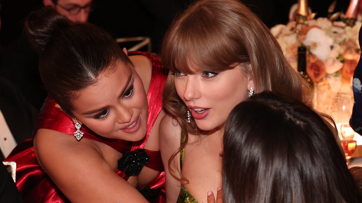 Fans go wild over Golden Globes viral moment as it's revealed Selena Gomez WAS gossiping with Taylor Swift about Kylie Jenner: 'I would get nothing done if I worked with Selena, she would thrive in an office' trib.al/CGHfqxa