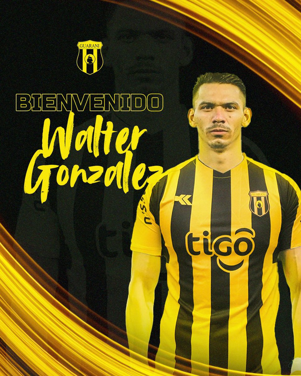 ClubGuarani's tweet photo. #OFICIAL | ¡BIENVENIDO AL ÚNICO DE PRIMERA!🟡⚫️

✅Oficialmente damos la bienvenida al delantero Walter González

#WalterLegendario 🏹 https://t.co/oVztjr45Up