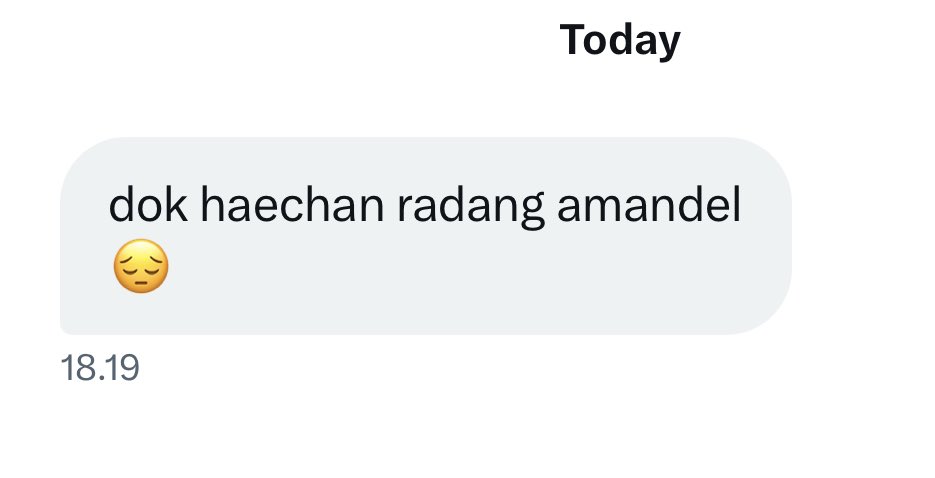 Haechan uda Ke dokter THT kayanya