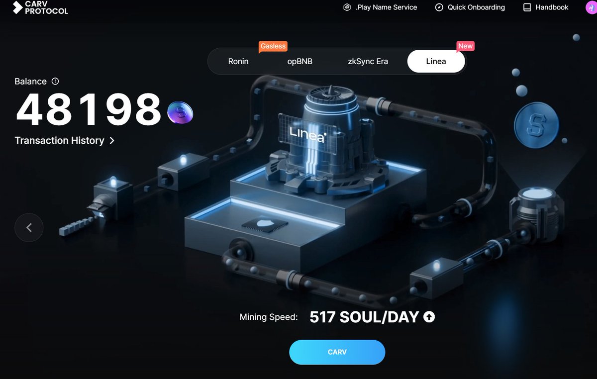 CARV挖积分soul的增加Linea链
每次0.48🔪
捅大家屁眼了

Enter the Data-to-Earn Era: SOUL Drop Campaign powered by CARV: protocol.carv.io/airdrop?invite…