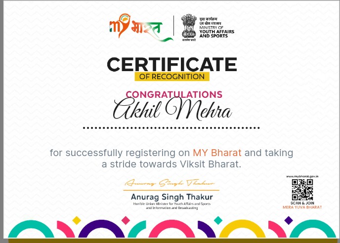 80% registration complete by nss volunteers of distt kangra himachal pradesh on my bharat portal under the guidelines of Distt Coordinator nss distt kangra himachal pradesh