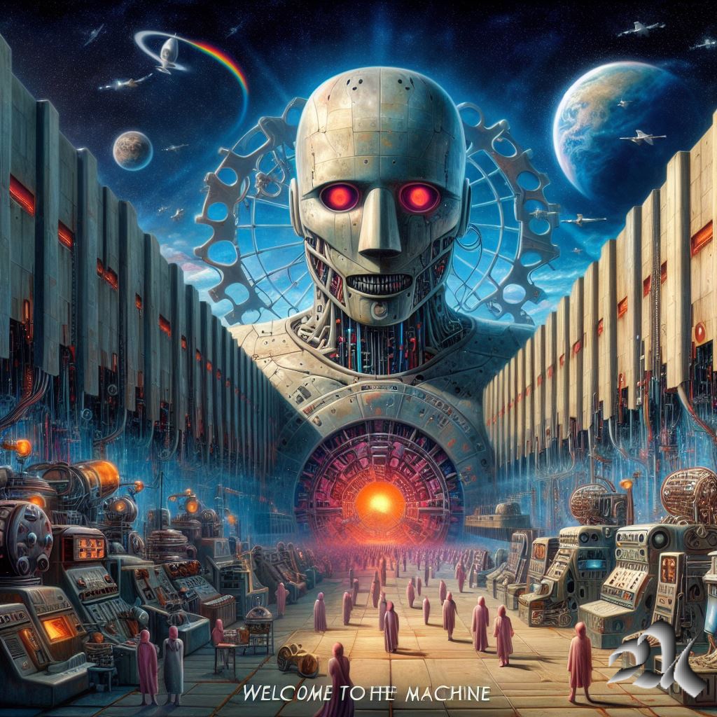 JKattnis's tweet photo. A long time ago
Before #AI
Before the movie #Matrix
And even before the rise of Music videos
There was #PinkFloyd #WelcomeToTheMachine
⚒️ @MSFT365Designer #dalle3
https://t.co/pqo1u3yQ2r
#VisualLyrics #VisualMusic #NoAI https://t.co/5DaYM53RRW