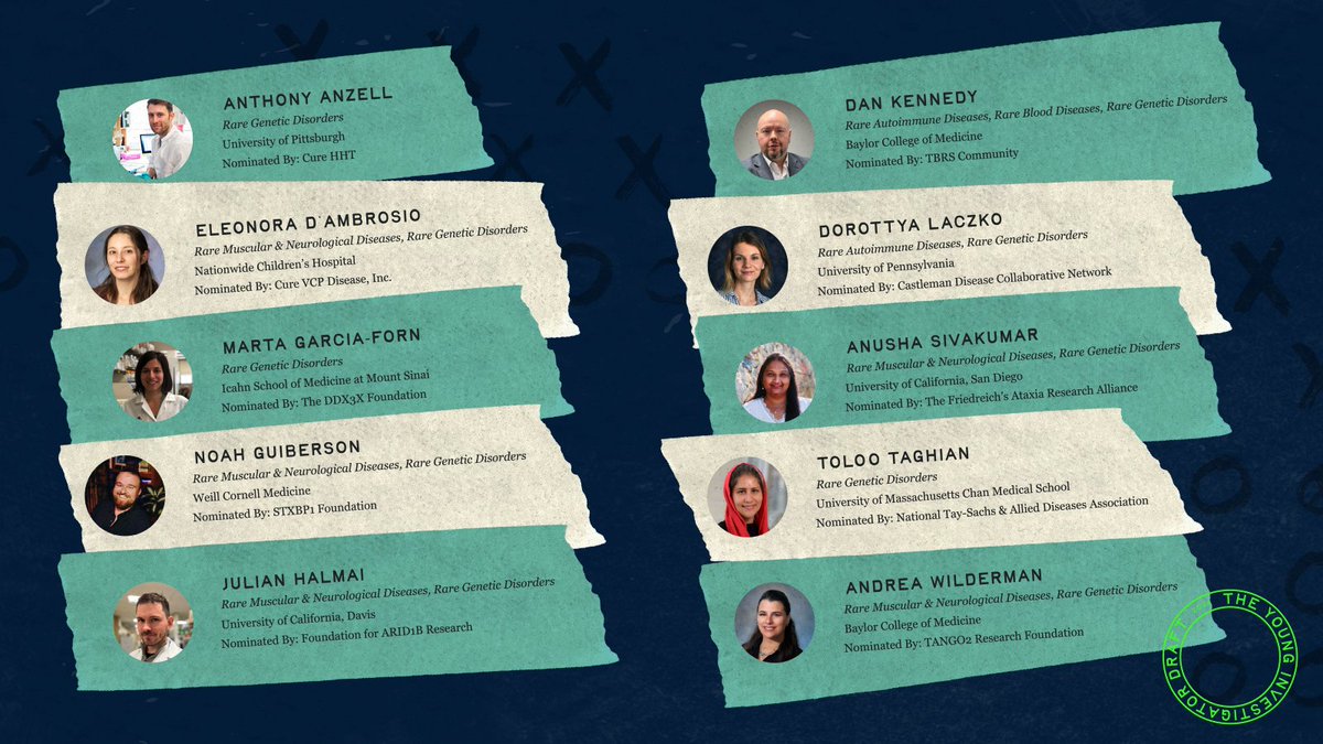 𝐍𝐄𝐖𝐒: 10 Emerging Scientists Score Research Grants Totaling $200,000!

Elite athletes and scientists will stand shoulder-to-shoulder in the quest for new research to treat #RareDiseases at the Young Investigator Draft.

Meet the #YID24 Draft Class: bit.ly/41OlyUX