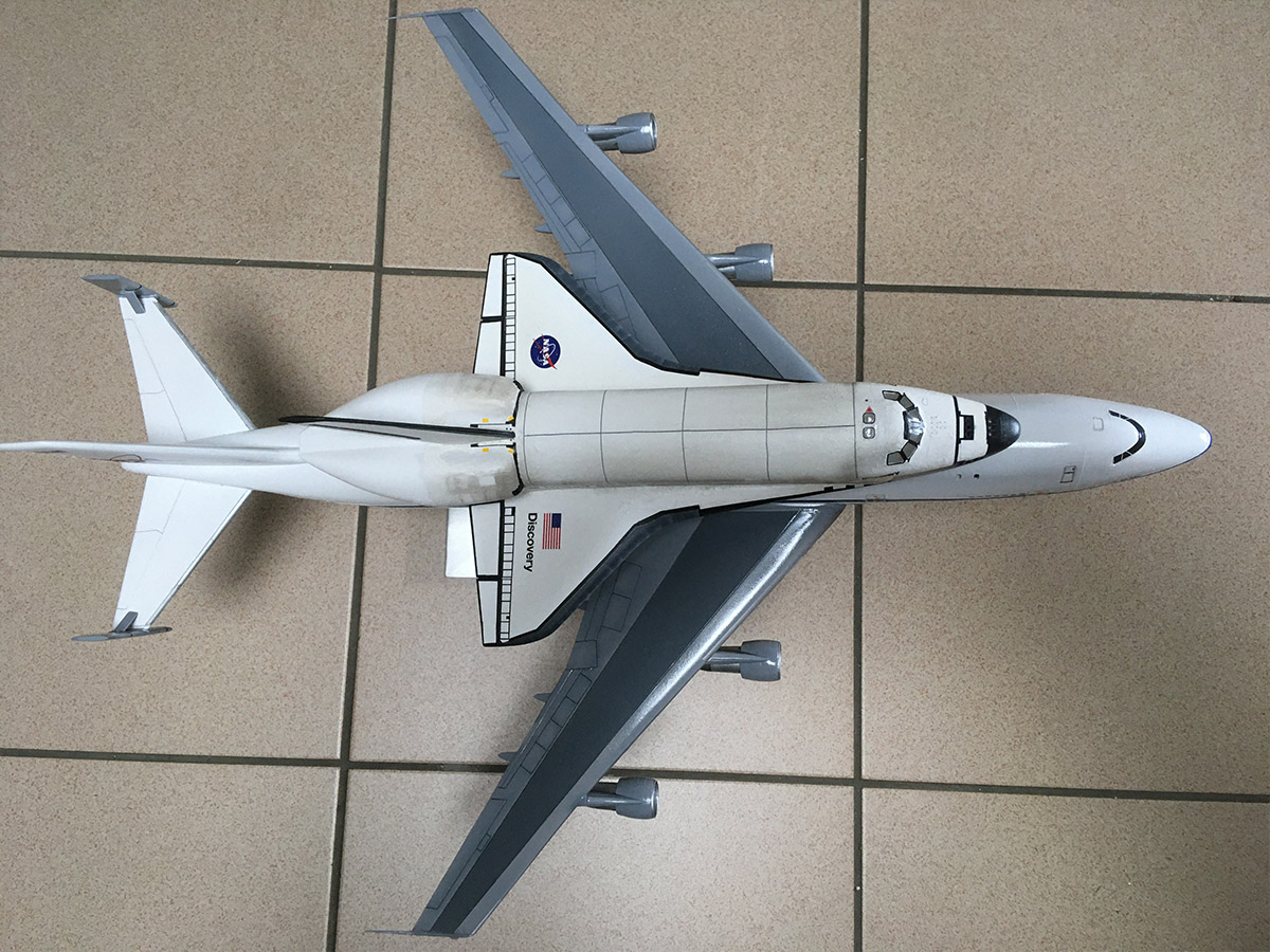 Boeing 747 SCA with Space Shuttle Discovery in scale 1:144 built by Thorsten Bäumer.

Send us your pictures to socialmedia.de@carrera-revell.com (include your name, the name of the Revell model & scale).

#RevellGermany #Boeing747 #SpaceShuttleDiscovery  #ShuttleModel