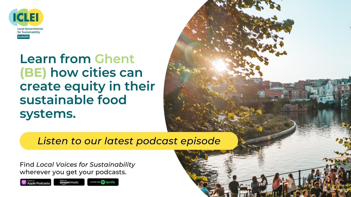 What happens when cities give #sustainable food a starring role in the political agenda?🎙️ Listen to the latest episode of the ICLEI #podcast to learn from #ICLEIMember Ghent 🇧🇪how to integrate equity into sustainable food systems 🥗 🎧Listen here iclei-europe.org/podcast/