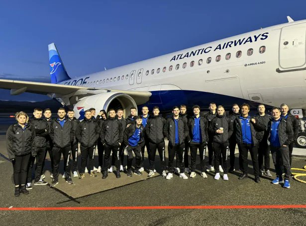 Our mens national handball team are now on their way to @EHFEURO 2024 in Berlin 🇫🇴🤾‍♂️ First match is on Thursday against Slovenia 👏 Photo: Hondbóltsamband Føroya 📸