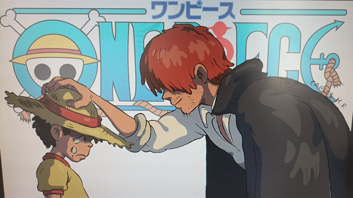 carlosfanarts's tweet photo. One Piece: Luffy &amp; Shanks ghibli style! RT please!! https://t.co/QymdOjboxH