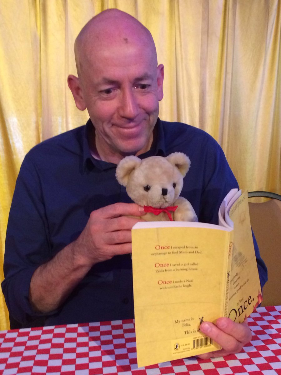 kidslitfest's tweet photo. Today we are wishing a huge happy birthday to our mate #MorrisGleitzman #BOTD. Here he is in action way back at #BCLF2016 https://t.co/wLL2OVicyD