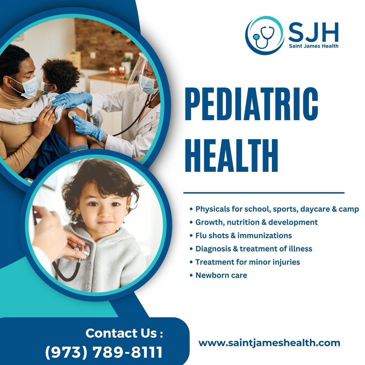 Providing Compassionate Pediatric Health Services at Saint James Health in Newark! Because every child deserves the best care. 

#SaintJamesHealth #PediatricHealth #ChildWellness #NewarkCare #HealthForKids #KidsHealth  #NewarkHealth #NewarkNJ #HealthCenter #HealthCenterNewark