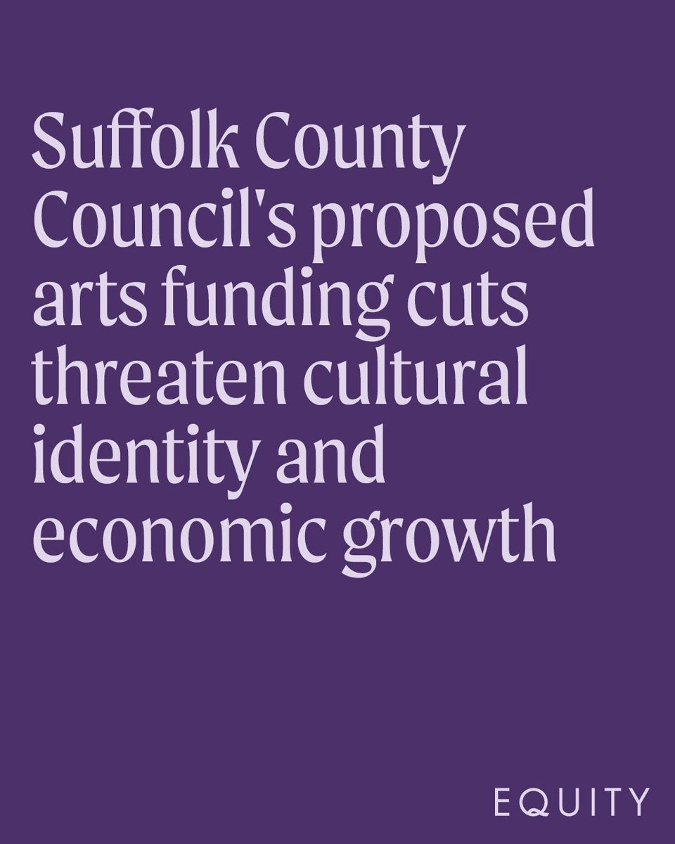 Equity members, residents and arts organisations across East Anglia have raised serious concerns following a proposed 100% cut to arts funding by Suffolk County Council 🧵 [1/10]