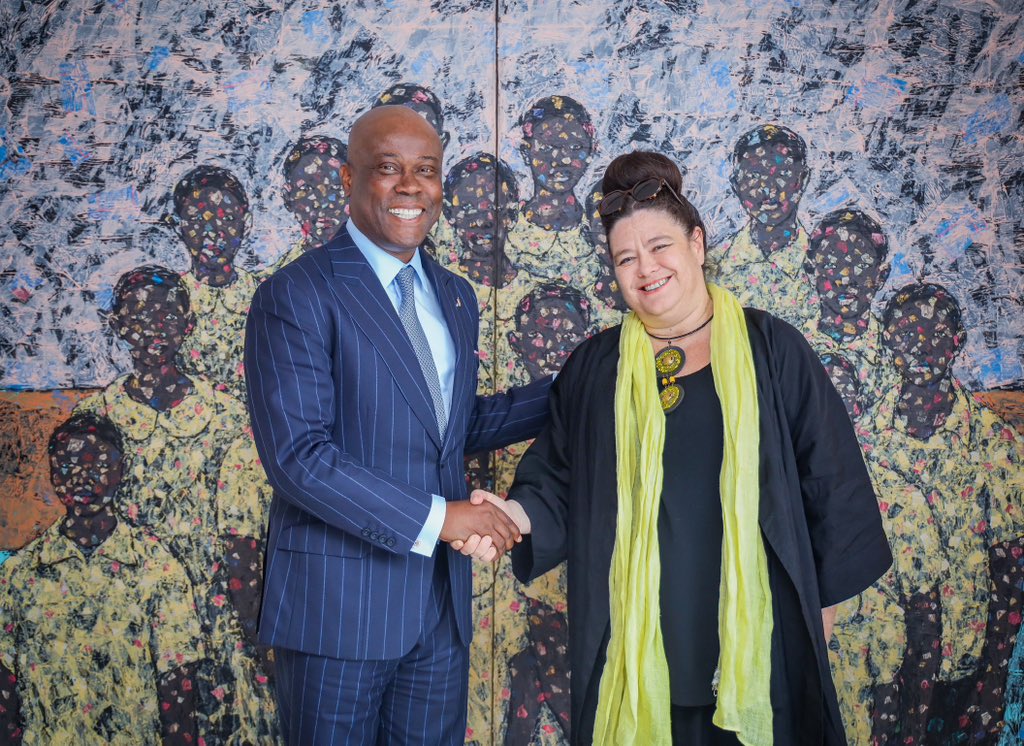 Herbert Wigwe, C.F.R (@herbertowigwe) on Twitter photo It was a bittersweet moment bidding farewell to Her Excellency, <a href="/eblatmann/">Emmanuelle Blatmann</a> the French Ambassador to Nigeria.
I am grateful for the cherished moments we shared.
Wishing her all the best and continued success on her journey ahead.
#HOW #HOWLeadership #FrenchAmbassador It was a bittersweet moment bidding farewell to Her Excellency, <a href="/eblatmann/">Emmanuelle Blatmann</a> the French Ambassador to Nigeria.
I am grateful for the cherished moments we shared.
Wishing her all the best and continued success on her journey ahead.
#HOW #HOWLeadership #FrenchAmbassador