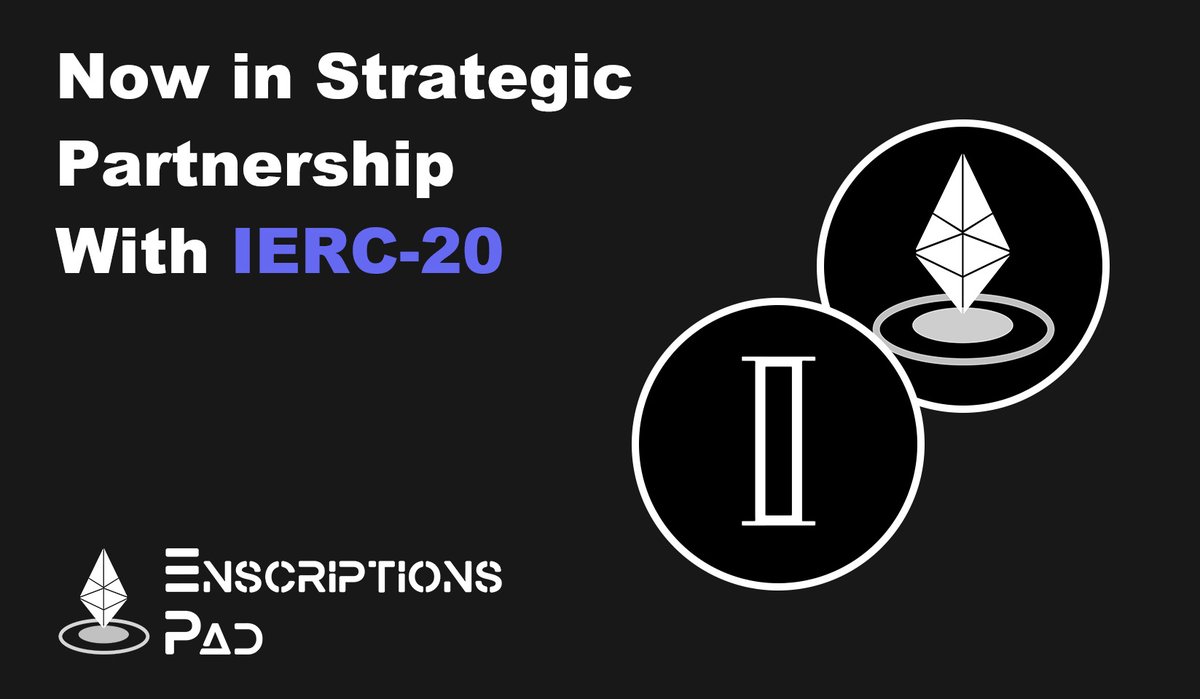 🎉Big Announcement! 

🚀#Enscriptions is proud to be the first to support indexing of #ierc20 protocol!

🙌Being part of the <a href="/EthinscXYZ/">IERC_Protocol</a> ecosystem marks a new era for us. 

We're at the forefront, shaping the next wave of ETH innovations!