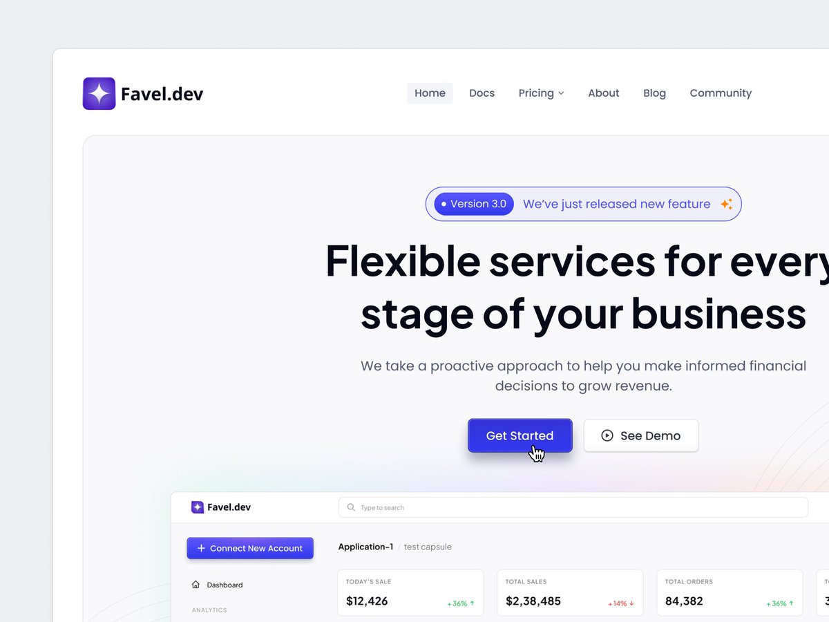 dotnocturn's tweet photo. Hero section design for SaaS website. As clean as it is 😶

#uiuxdesign #landingpage #webdesign https://t.co/1MsfYn0WRA