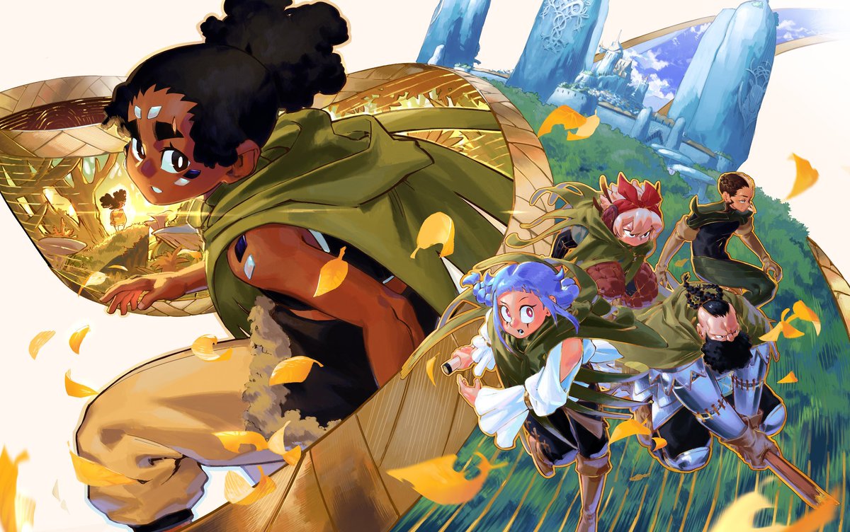 naokuren's tweet photo. Hey #PortfolioDay 
I'm Nao, I'm a manga artist working on a manga called Cyfandir Chronicles 🦌🌙
Hope you will read it 👐🏾 https://t.co/9O3zZYtW4p