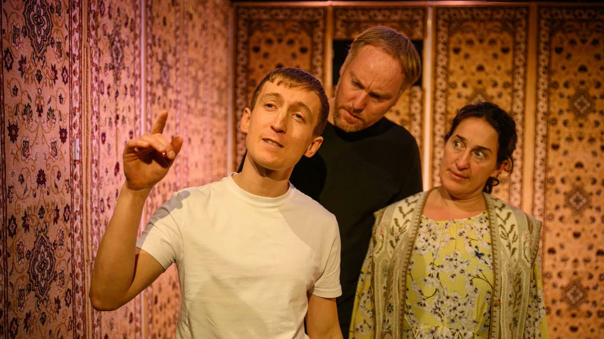 OffWestEndCom's tweet photo. #OFFIES 2024 FINALISTS: PERFORMANCE ENSEMBLE (1/3): A Woman Walks into a Bank” at Theatre503 @theatre503: Keith Dunphy, Giulia Innocenti, Sam Newton; “After the Act” from @breach_theatre at New Diorama @newdiorama: Tika Mu’tamir, Ellice Stevens, EM Williams, Zachary Willis https://t.co/CXtry0EjRE
