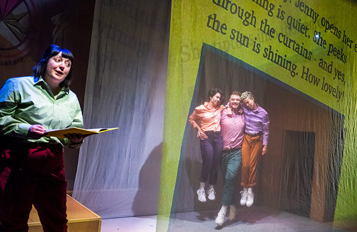 OffWestEndCom's tweet photo. #OFFIES 2024 FINALISTS: PERFORMANCE ENSEMBLE (1/3): A Woman Walks into a Bank” at Theatre503 @theatre503: Keith Dunphy, Giulia Innocenti, Sam Newton; “After the Act” from @breach_theatre at New Diorama @newdiorama: Tika Mu’tamir, Ellice Stevens, EM Williams, Zachary Willis https://t.co/CXtry0EjRE
