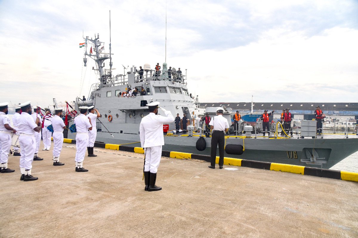 indiannavy's tweet photo. #INSKabra, the indigenous Fast Attack Craft, arrived #Colombo, #08Jan 24
The ship was accorded warm welcome by @srilanka_navy
Handed over essential spares for #SriLankaNavy & @airforcelk
The visit further strengthens #maritimecooperation b/n both the navies.
🇮🇳-🇱🇰 🤝
@IndiainSL https://t.co/mb9hbCez1V