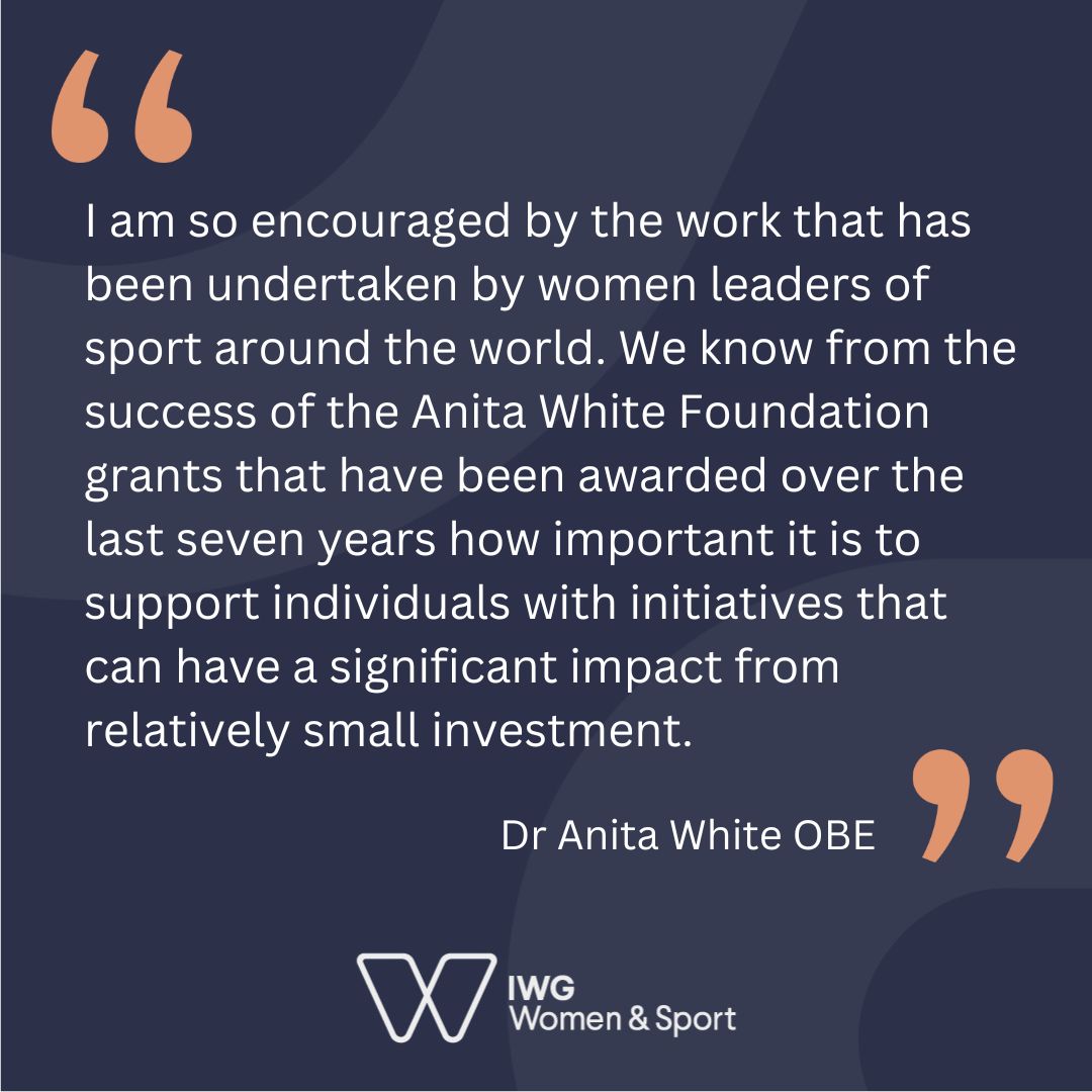 IWGWomenSport's tweet photo. Call for applications for the Anita White Fund (AWF).

The AWF consists of two sets of awards, with each one granting amounts of up to £2000 per successful applicant in one funding cycle.

Application deadline is the 1st February

https://t.co/6nlVvGZYdD https://t.co/jcAwEdJDvk
