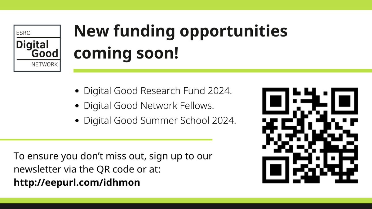 digitalgoodnet's tweet photo. Exciting news from us!
We will soon be announcing our new #fundingopportunities for all things #digitalgood!

Don't miss out - sign up for our newsletter now to be one of the first to hear about it: https://t.co/SwnN6xkn6D

Please share in your networks. https://t.co/IodqelFqlk