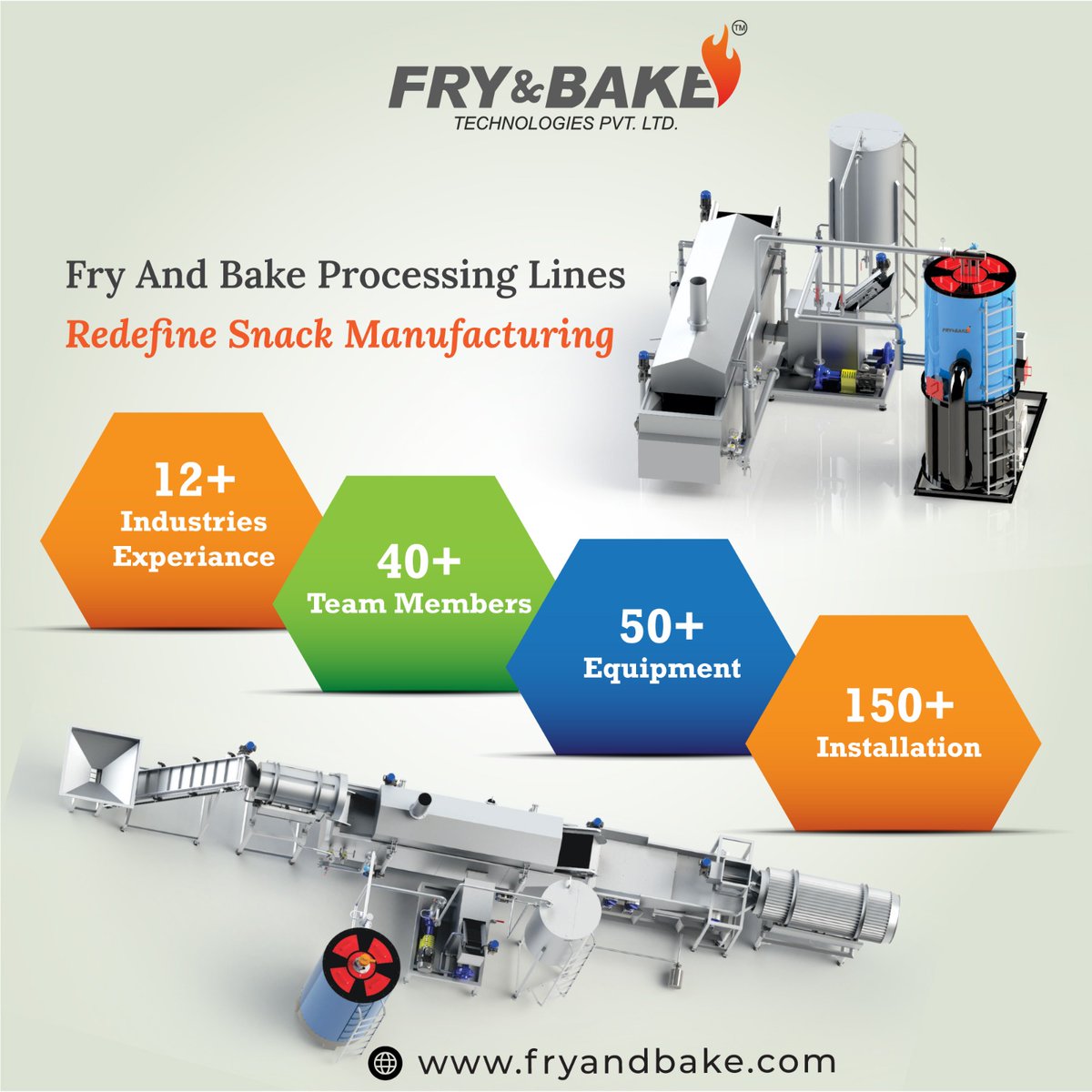 Explore revolutionary snack manufacturing solutions at Fry & Bake Technologies Pvt. Ltd. Discover innovative solutions for your snack production needs!

Visit: fryandbake.com
Call: +91 9909776066

#SnackInnovation #FoodTech #SnackIndustry #FryAndBakeTech #FoodProcessing