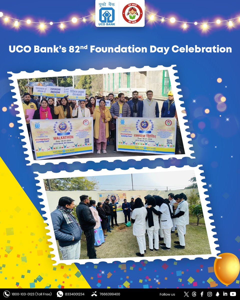 UCO Bank's 82nd Foundation Day: Some glimpses of the #Celebrations in different zones. #FoundationDay #UCOFoundationDay #81YearsOfTrust #Banking