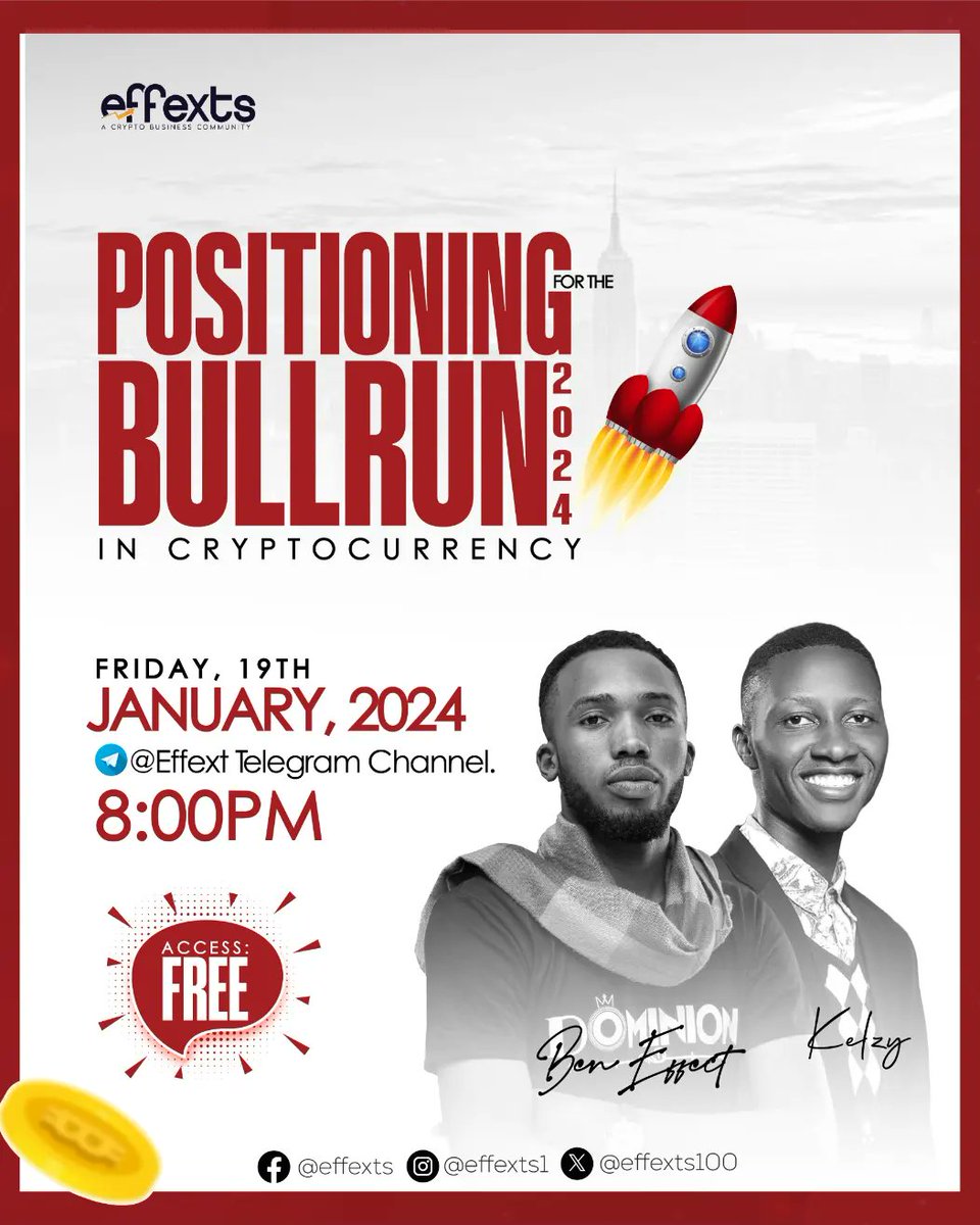 Effexts100's tweet photo. "WHAT IS BULLRUN?"
This question and many more will be answered in the class, it is going to be a condensed one full of privileged information needed for the season.

Join our telegram channel and be connected
https://t.co/e1pOHRieVD

#Effexts #Learning #Blockchain #Crypto https://t.co/rkcusr5wup