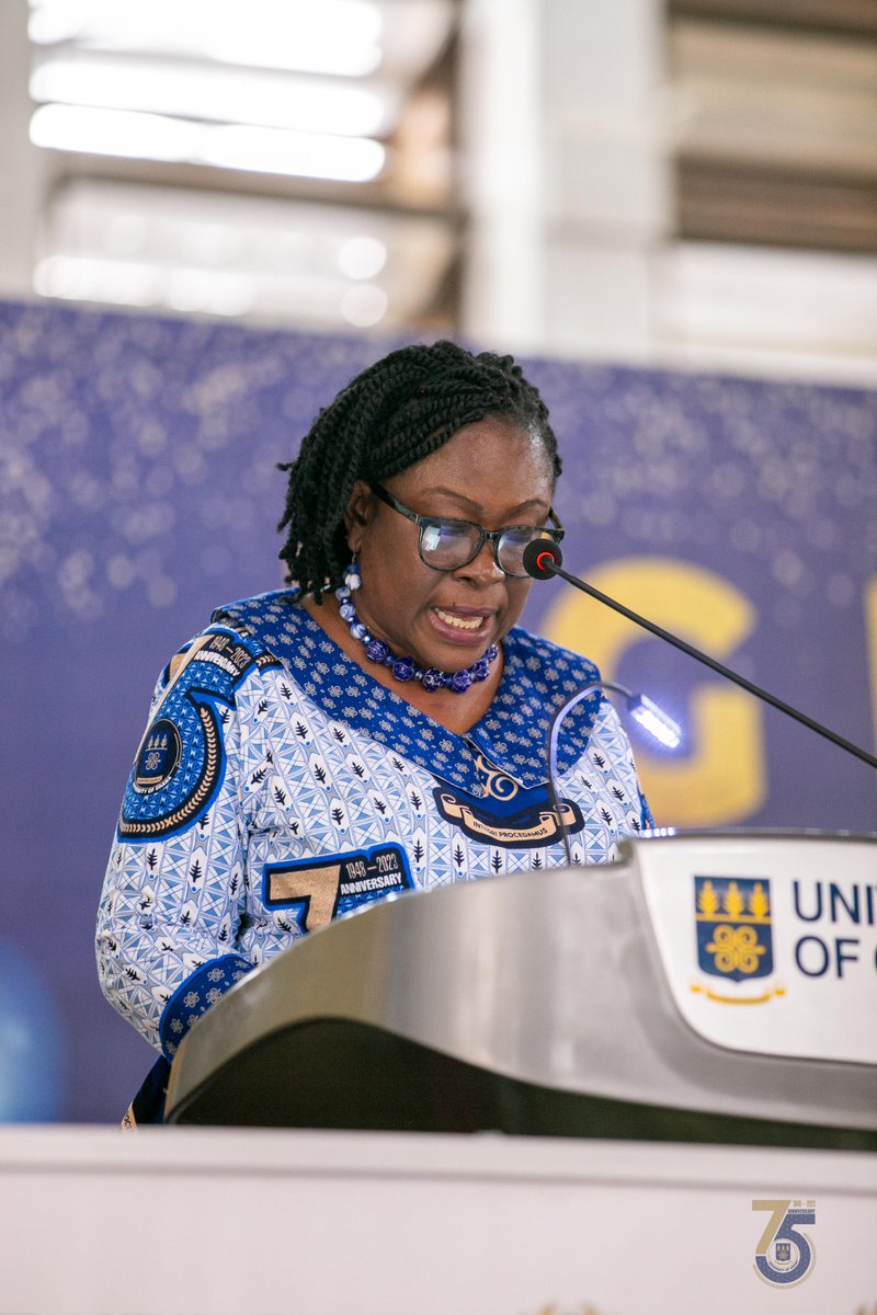 UnivofGh's tweet photo. Registrar of the University, Mrs. Emelia Agyei-Mensah, warmly welcomed distinguished guests and participants to UG and to the #ANYSC.

She also introduced the Chairperson for today's occasion, Justice Barbara F. Ackah-Yensu, who is representing the Chancellor.

#UGANYSC 
#UGIS75 https://t.co/fpSTPDHTkF