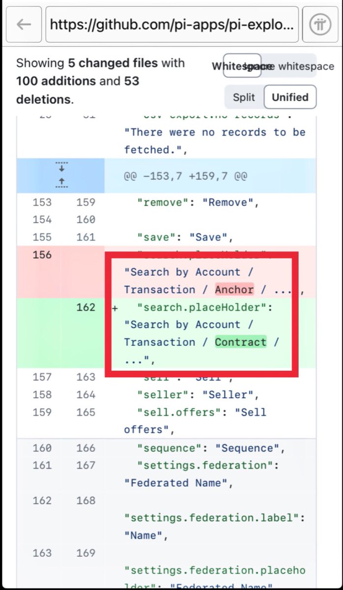 🔊 HOT 🔥🔥🔥: Continuing, after the Pi Coreteam opened the gateway for Smart Contracts to Dapps, the Pi Coreteam replaced 'Anchor' with 'Contract' in the Placeholder string function of the Pi Blockchain. This indicates support and shows that Nicolas and the core team are…
