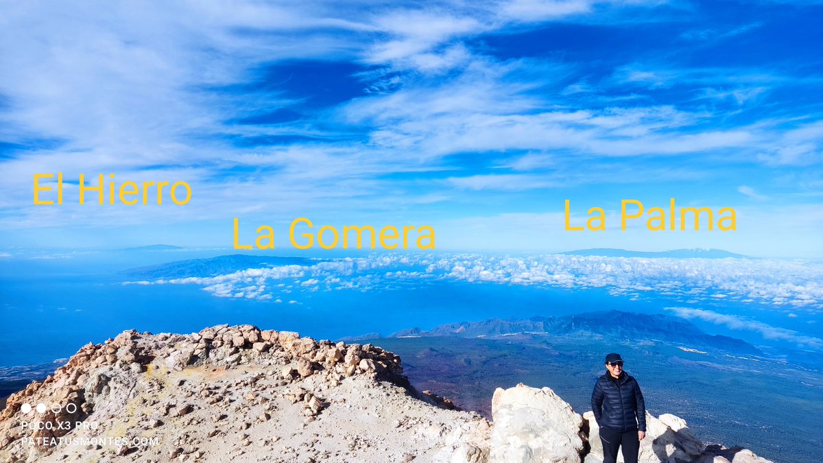 PateaTusMontes's tweet photo. Hoy se 🔭veían 7 islas desde el pico del Teide. (Ampliar foto provincia G.C.) https://t.co/u8nBX7sXSa