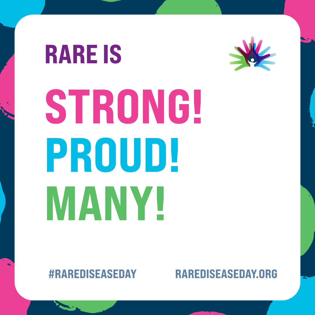 Join us this #RareDiseaseDay 🙌. You're part of a 300-million-strong community. Share your story, raise awareness, and remember: we are many, strong, and proud! 💪 rarediseaseday.org !