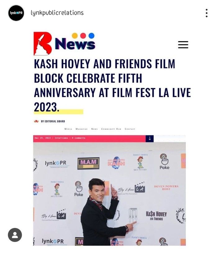 BIZBoost™ 🚀 (@bizboost) on Twitter photo 📈 Proof that good news travels fast! 🌐 Excited to see our latest feature shared by LynkPR. Thank you for helping us spread the word! 🚀
Featuring versatile Actor - <a href="/KashHovey/">Kash Hovey</a>
Full Cover #BIZBoost News
bizboost.me/news/interview… 📈 Proof that good news travels fast! 🌐 Excited to see our latest feature shared by LynkPR. Thank you for helping us spread the word! 🚀
Featuring versatile Actor - <a href="/KashHovey/">Kash Hovey</a>
Full Cover #BIZBoost News
bizboost.me/news/interview…