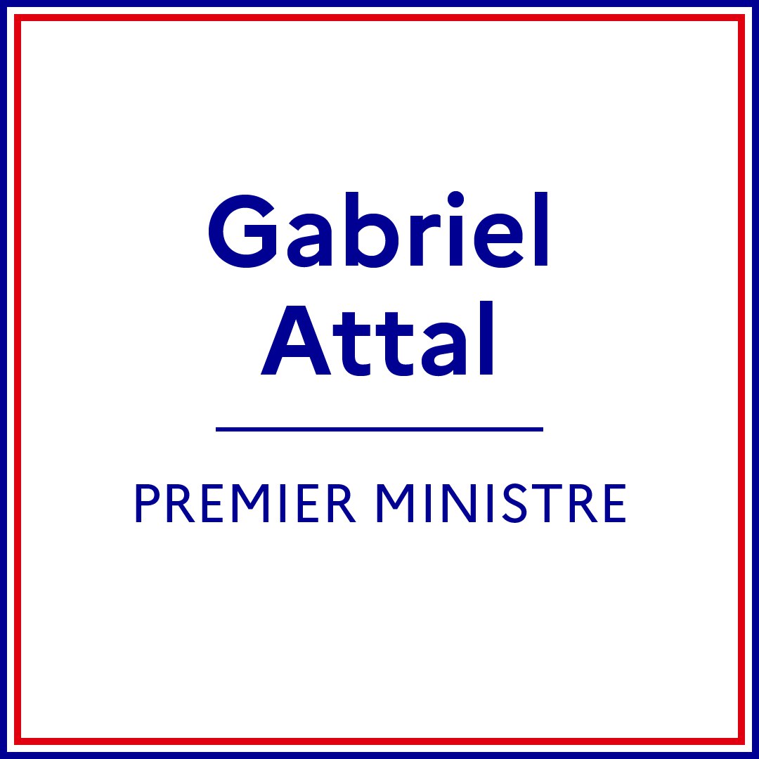 Gouvernement (@gouvernementfr) on Twitter photo Le président de la République a nommé <a href="/GabrielAttal/">Gabriel Attal</a> Premier ministre et l’a chargé de former un Gouvernement. Le président de la République a nommé <a href="/GabrielAttal/">Gabriel Attal</a> Premier ministre et l’a chargé de former un Gouvernement.