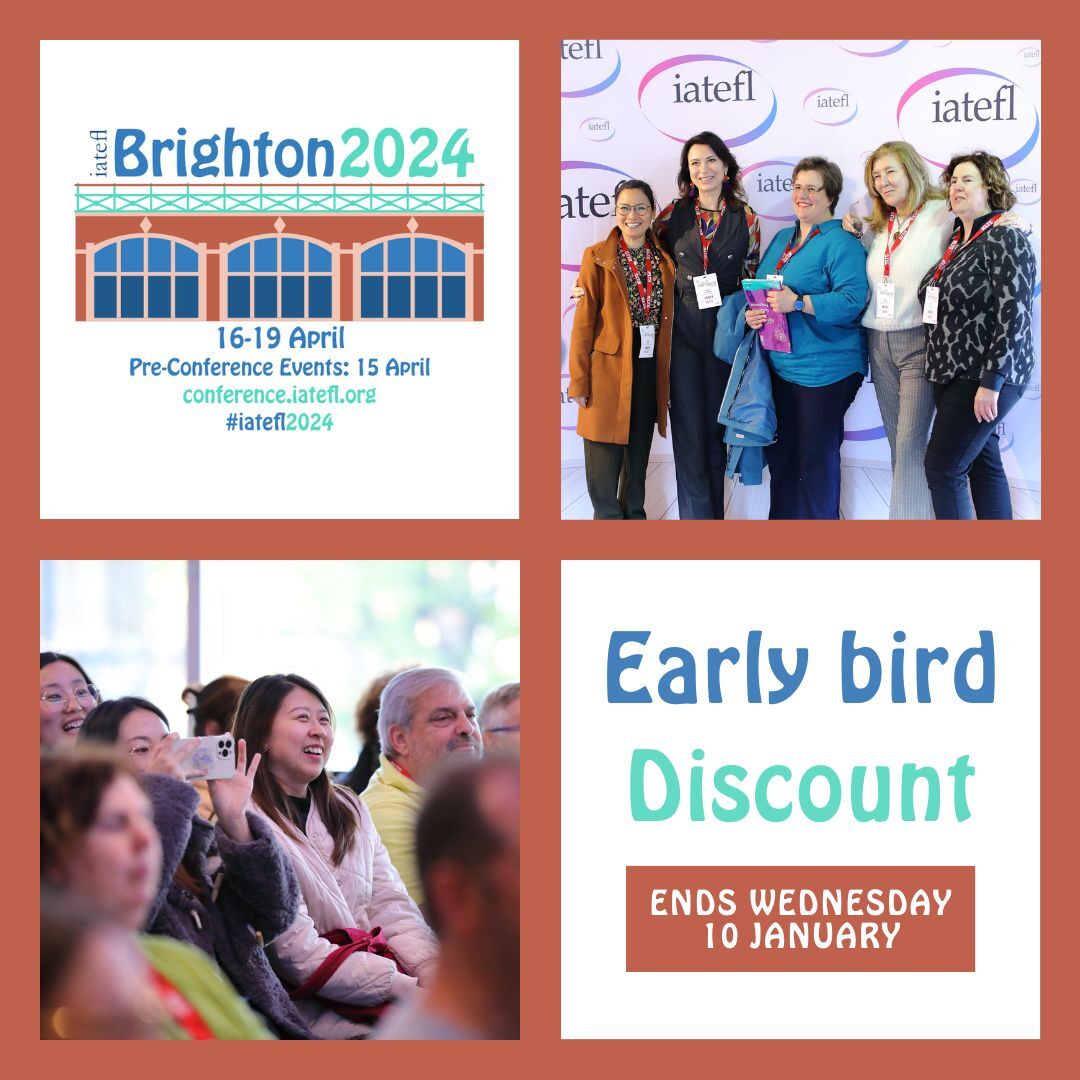 PronSIG's tweet photo. 🎫Booked your #PronsigPCE2024 ticket yet?
🤩Take advantage of the early bird price! 💵
➡️Fees for IATEFL members: £59 (in-person) and £39 (online).
✨Not a member yet? Join #PronSIG today 👆🏽🖱️
⌛ The offer expires soon!
🔗https://t.co/bLdM90b5Fi
#iatefl2024 ✨#PronSIG https://t.co/QWQKQRVaSb