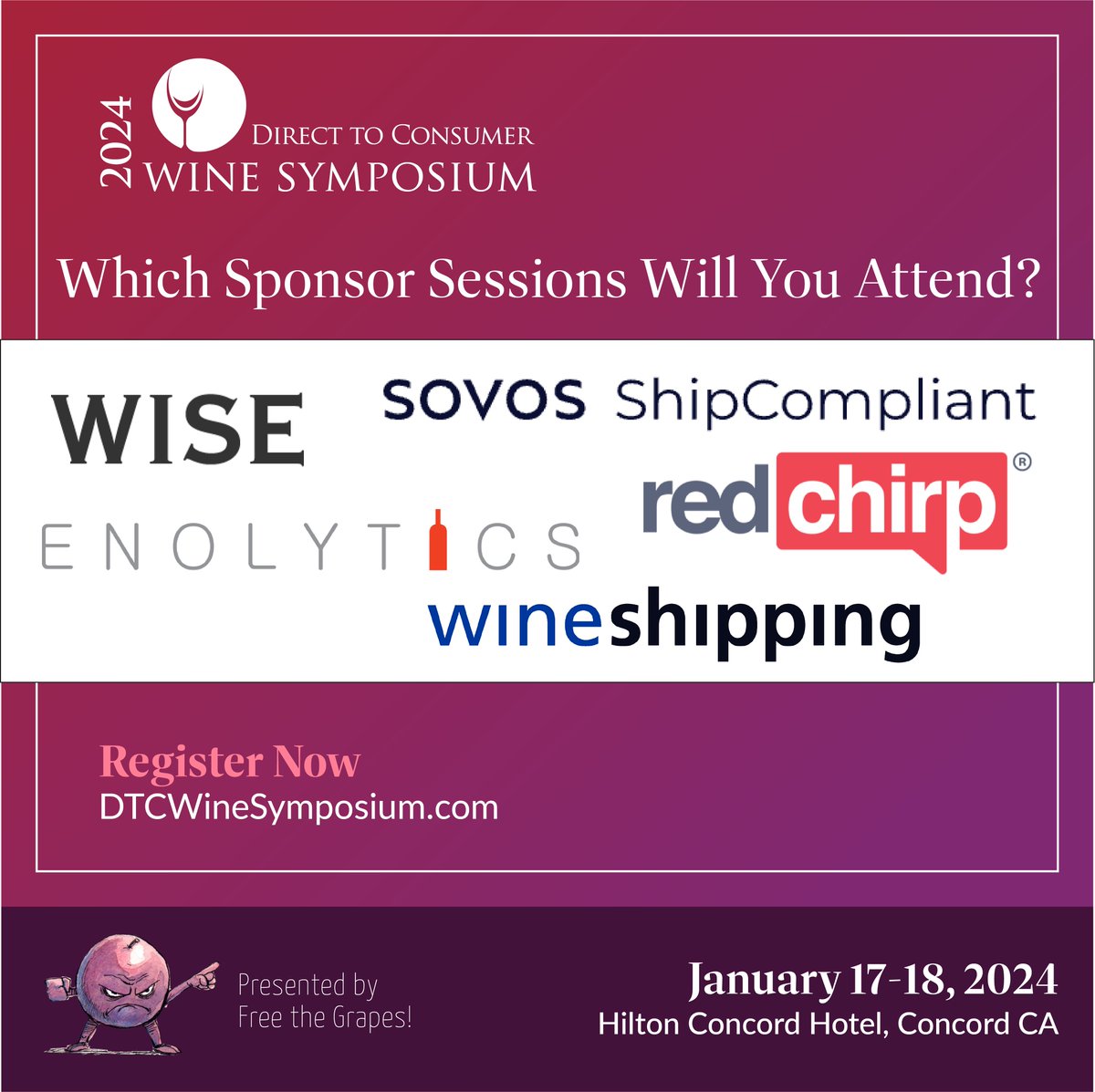 Sponsor Sessions, breakout presentations managed by the wine industry’s leading suppliers, provide #DTC #Wine Symposium registrants with tools and tips for addressing common challenges. Check out the full program and array of sponsor sessions here here: dtcwinesymposium.com/program/