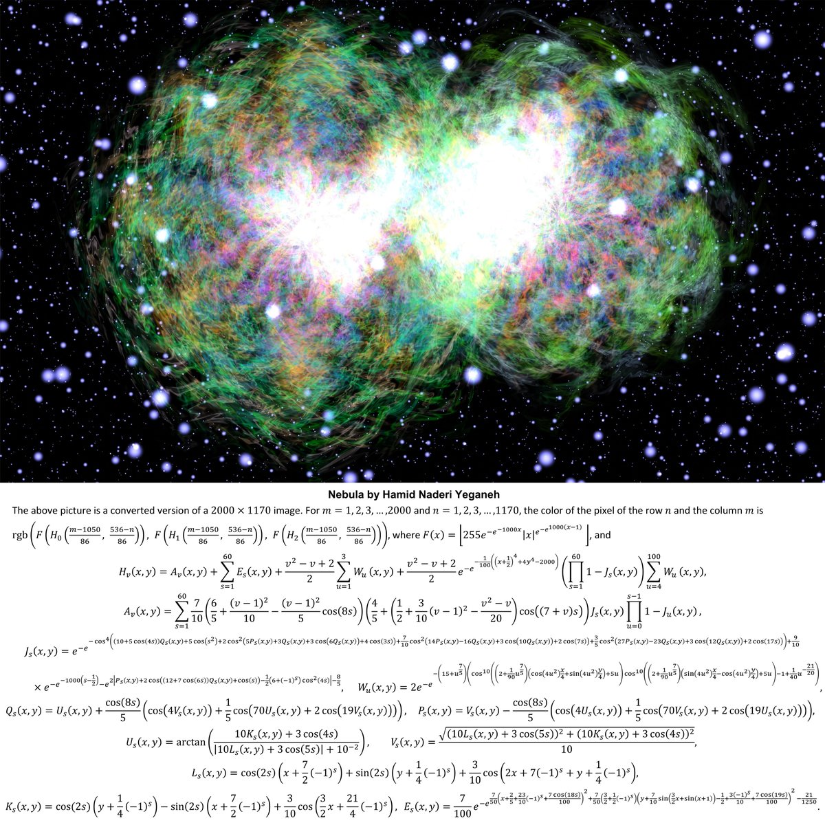 I drew this nebula with mathematical equations.