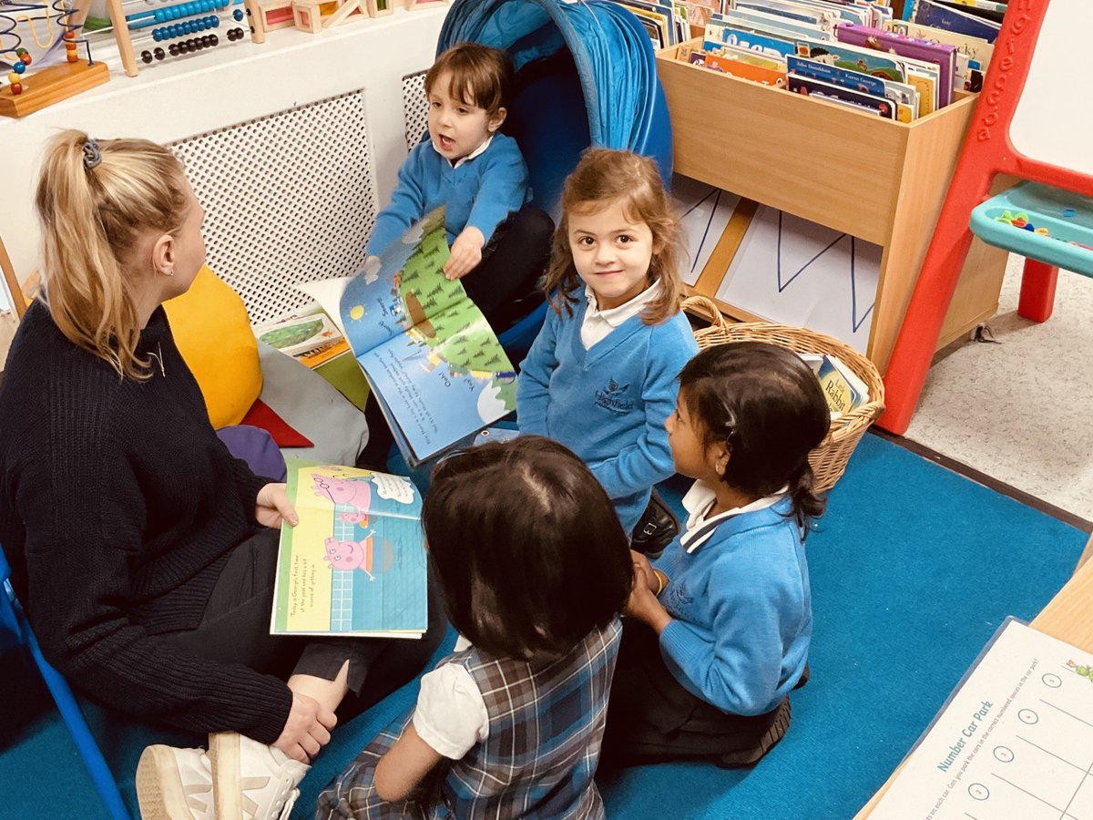 HighfieldPrep's tweet photo. Reception have really enjoyed getting to know our new teacher, Miss Barnes. They’ve shown her how brilliant they are at phonics and maths. It’s lovely to watch the children be so warm and welcoming. @chatsworthschls @HighfieldPrep #newopportunities #learningwithfriends https://t.co/hZxACkyZQO
