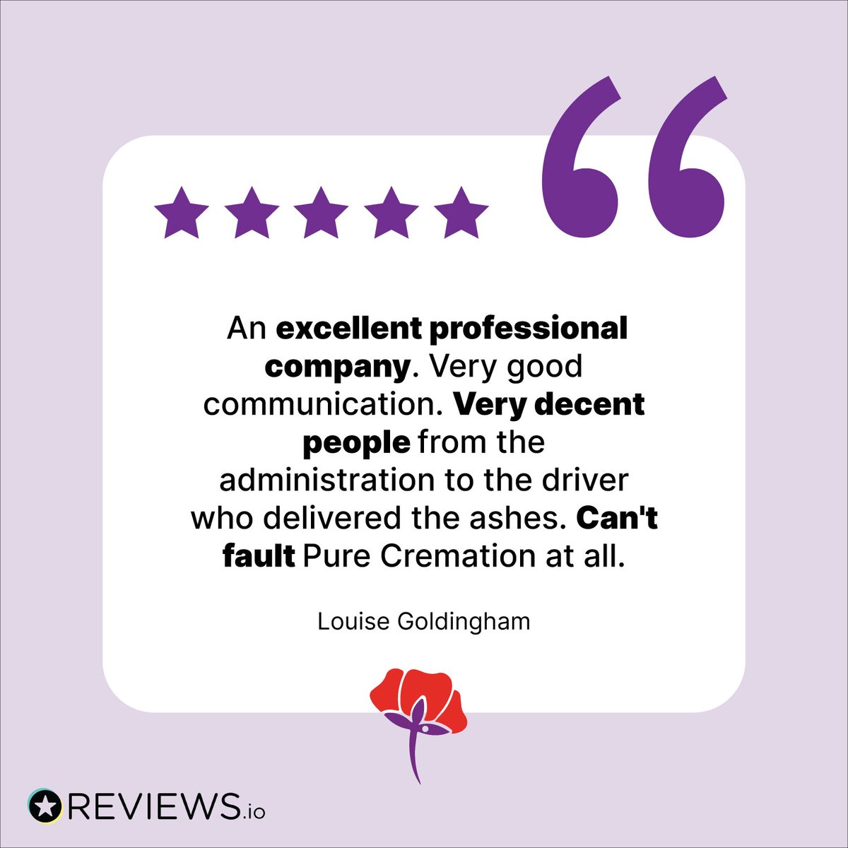 We are thrilled to share this wonderful review, thank you Louise ❤ #PureCremationReview