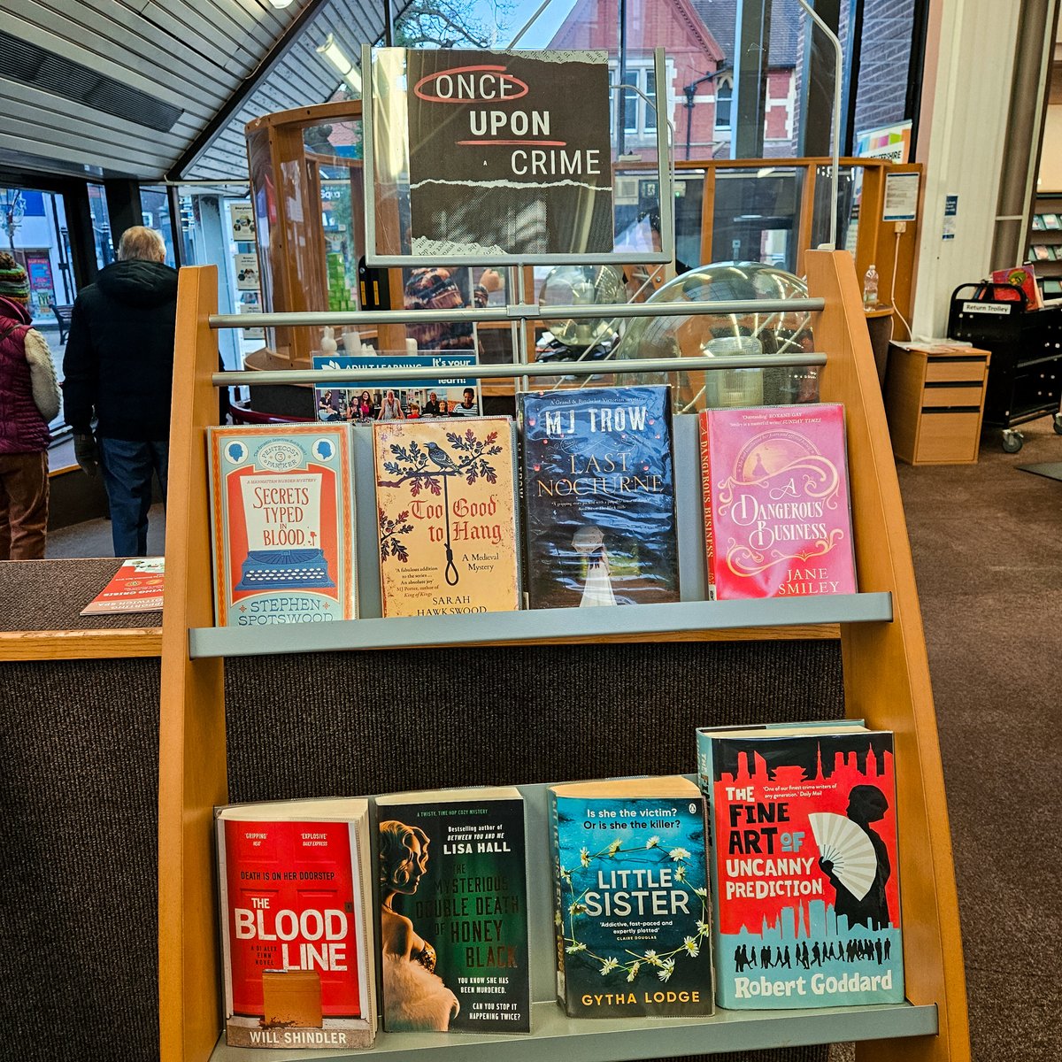 droitwichlib's tweet photo. Check out our 'Once Upon a Crime' display with all our deadliest books to read this year!

Read some classics like Agatha Christie or try new favourites like LJ Ross! https://t.co/Crl9eTMf3k