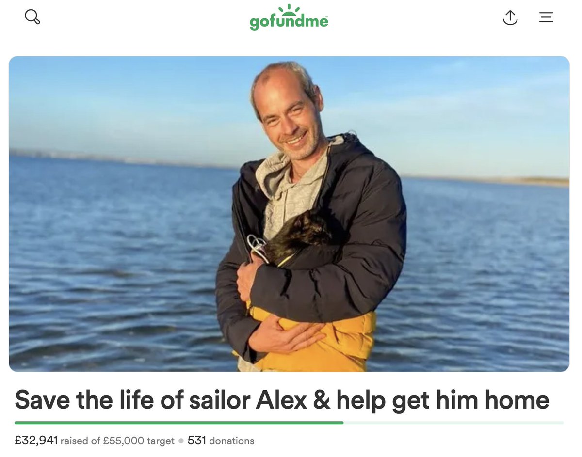 Alex is a sailor from Cornwall and at just 38 years young he has unexpectedly been admitted to an intensive-care unit in Guatemala on the first week of January 2024, with multiple blood clots on his brain.

Help us save his life, donate now: gofundme.com/f/help-alex-to…
