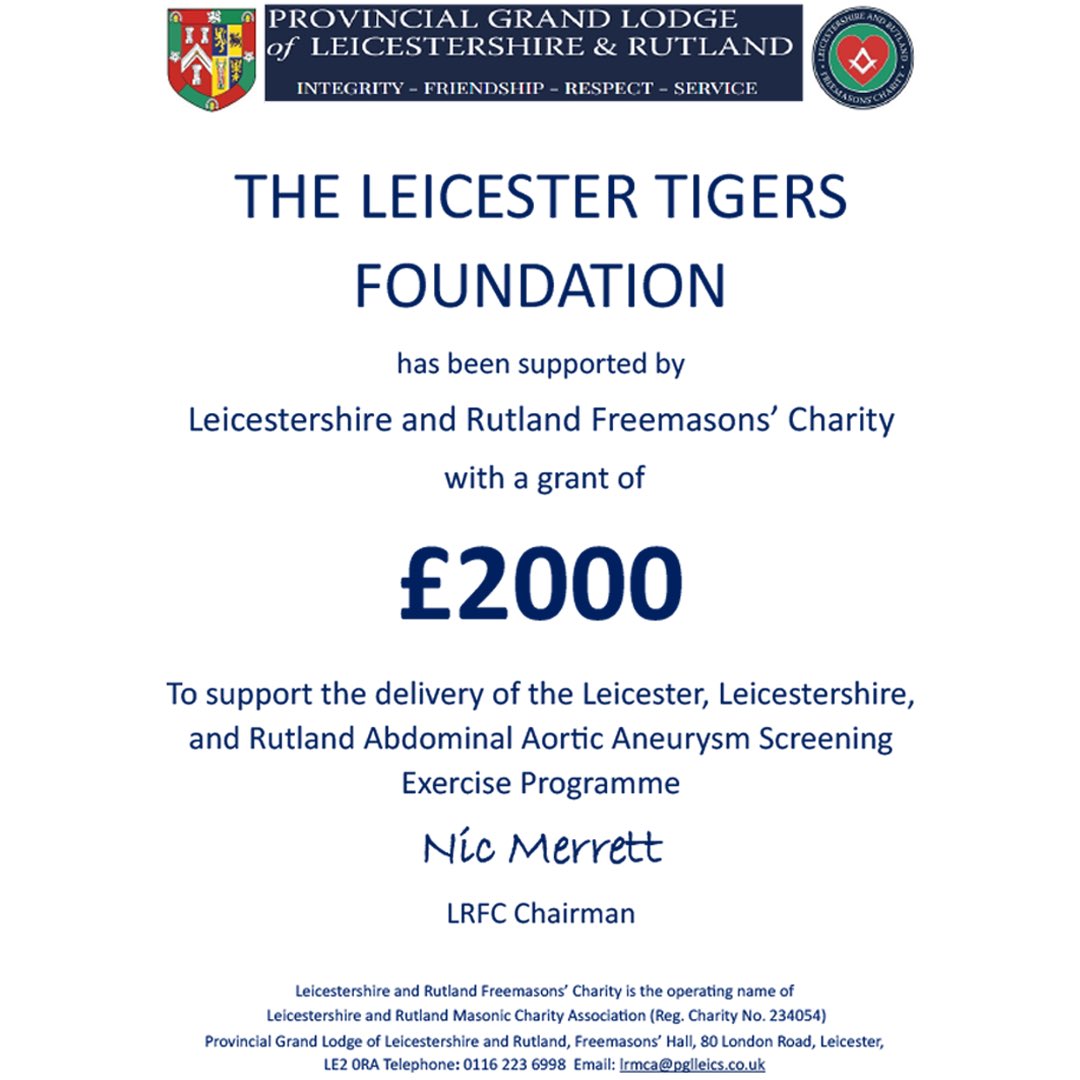 The Leicester Tigers Foundation tweet media