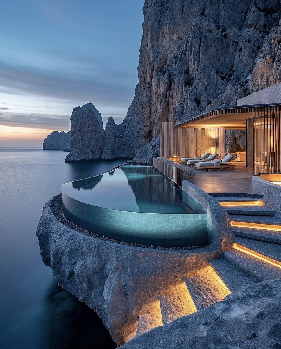 LuxuryTravelLUX's tweet photo. Cliffside Concept Villa 🌊 https://t.co/DnfmS5U6KT