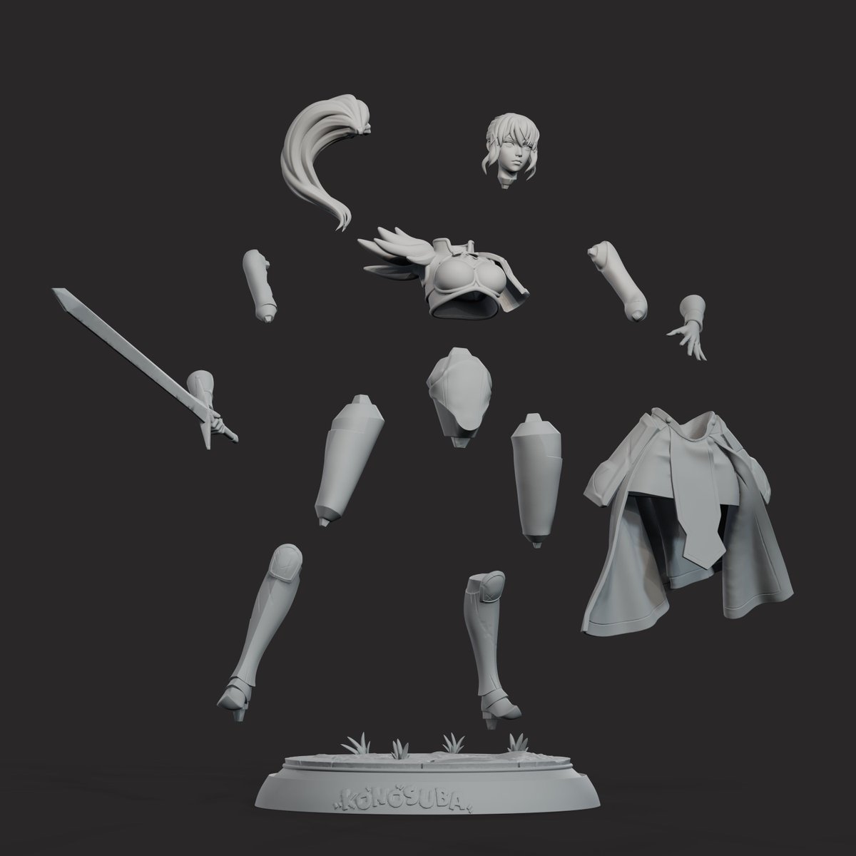 GoydFigures's tweet photo. Meet the brave yet clumsy knight Darkness from Konosuba and join her in this wacky journey!! 🌑🗡️ (Available until January 31st)

https://t.co/6fvIBf9Asu

Thanks for your support!💜

•
•
•

#Darkness #Konosuba #anime #manga #Goydfigures #3Dprint #3dmodeling #STL https://t.co/GpoZGbSQr2
