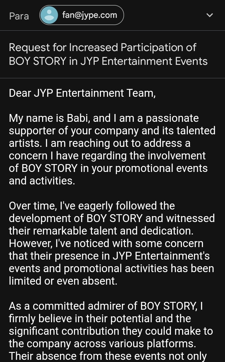 tofuyang_0424's tweet photo. let's help send this letter to JYPE and ask for the least that the #BOYSTORY deserve! if every fan does their part we can have some results! i'm tired of the boys who are always excluded in this company, let's help them.

the letter is ready in the comments
of the tweet below https://t.co/wM1M0LCqKV